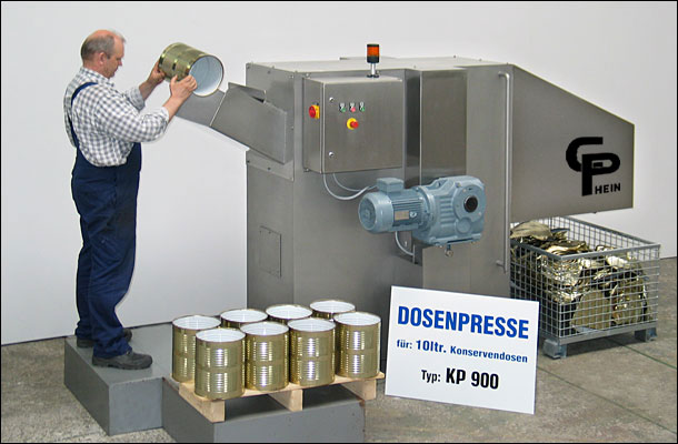 große Dosenpresse aus Metall, massiv und robust mit hoher Hebelwirkung Dank  langem Griff - Wandmontage - Ideal für kleine und große Aluminium-Dosen ob